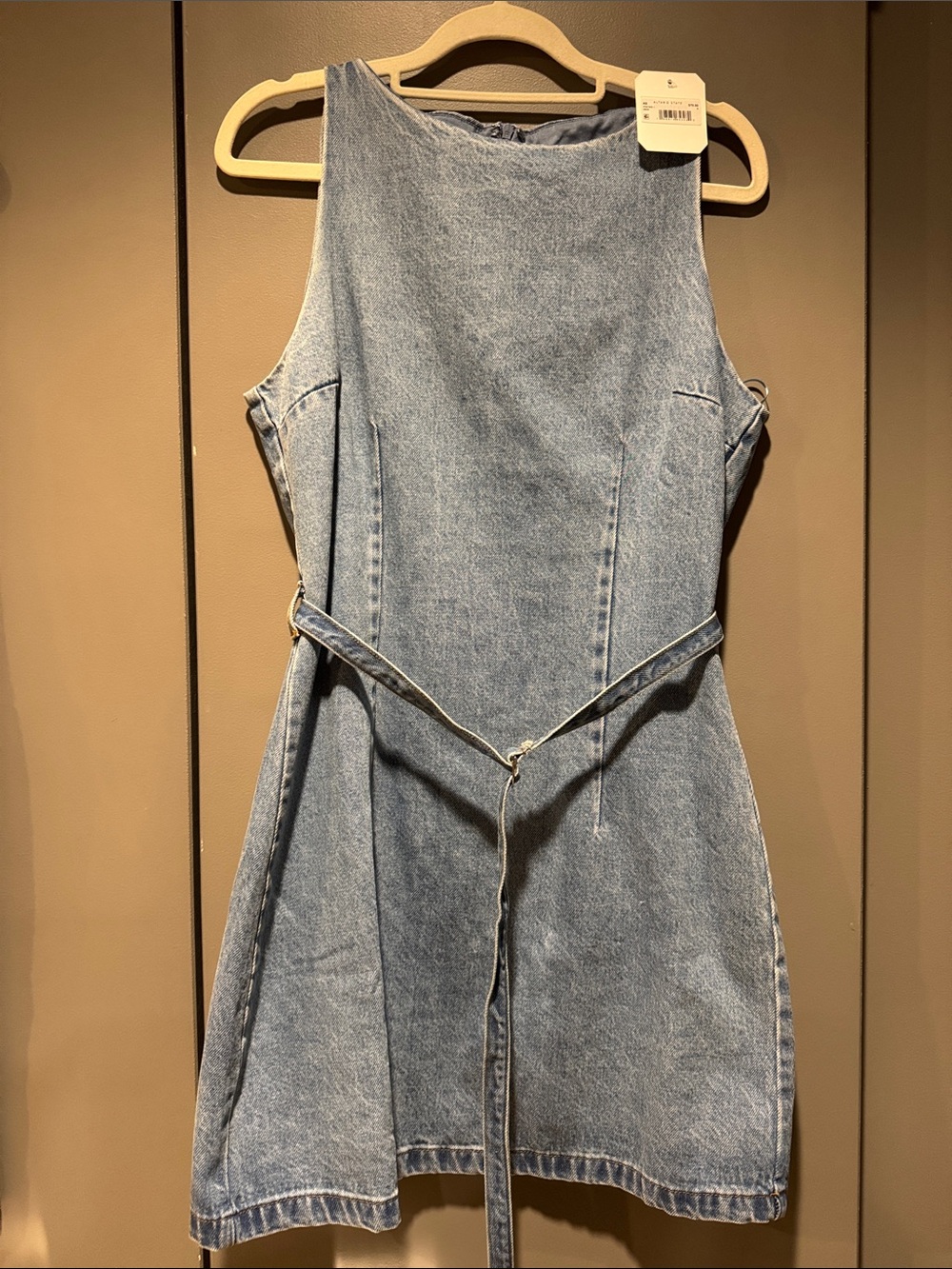 Altar'd State Light Blue Denim Mini Dress